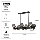 GobekUsa Luxe Glass Chandelier: Modern Retro Living Room Pendant Lamp Lighting Fixtures