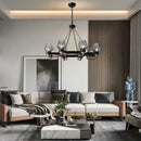 GobekUsa Luxe Glass Chandelier: Modern Retro Living Room Pendant Lamp Lighting Fixtures