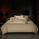 GobekUsa Luxe Gold Embroidery 1400TC Egyptian Cotton Queen King Bedding Set
