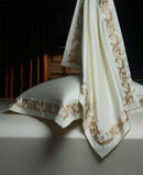 GobekUsa Luxe Gold Embroidery 1400TC Egyptian Cotton Queen King Bedding Set
