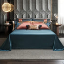 GobekUsa Luxe Gold Embroidery Palace Style Bedding Set - Duvet, Sheet, Pillowcases