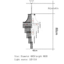GobekUsa Luxe Golden Crystal Chandelier for Hotel Lobby, Living Room & Staircase