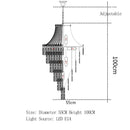 GobekUsa Luxe Golden Crystal Chandelier for Hotel Lobby, Living Room & Staircase