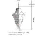 GobekUsa Luxe Golden Crystal Chandelier for Hotel Lobby, Living Room & Staircase