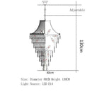 GobekUsa Luxe Golden Crystal Chandelier for Hotel Lobby, Living Room & Staircase