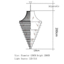 GobekUsa Luxe Golden Crystal Chandelier for Hotel Lobby, Living Room & Staircase