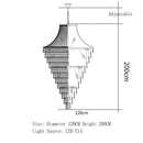 GobekUsa Luxe Golden Crystal Chandelier for Hotel Lobby, Living Room & Staircase