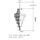 GobekUsa Luxe Golden Crystal Chandelier for Hotel Lobby, Living Room & Staircase