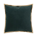 Luxe gray & white chevron beaded velvet cushion cover living room by Decorbites