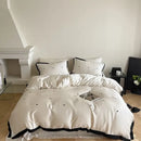 GobekUsa Luxe Heart Embroidered Bedding Set: 100% Lyocell Duvet Cover Set with Sheets
