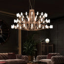 GobekUsa Luxe Iron Wire Round LED Chandelier for Living & Dining Room