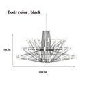 GobekUsa Luxe Iron Wire Round LED Chandelier for Living & Dining Room