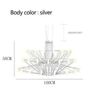 GobekUsa Luxe Iron Wire Round LED Chandelier for Living & Dining Room