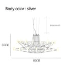 GobekUsa Luxe Iron Wire Round LED Chandelier for Living & Dining Room