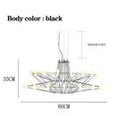 GobekUsa Luxe Iron Wire Round LED Chandelier for Living & Dining Room