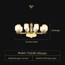 GobekUsa Luxe Jade Chandelier for Living Room, Villa, and Duplex Hall