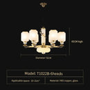 GobekUsa Luxe Jade Chandelier for Living Room, Villa, and Duplex Hall