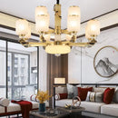 GobekUsa Luxe Jade Chandelier for Living Room, Villa, and Duplex Hall