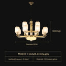 GobekUsa Luxe Jade Chandelier for Living Room, Villa, and Duplex Hall