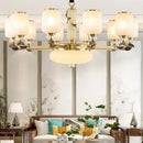 GobekUsa Luxe Jade Chandelier for Living Room, Villa, and Duplex Hall