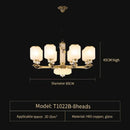 GobekUsa Luxe Jade Chandelier for Living Room, Villa, and Duplex Hall
