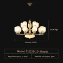 GobekUsa Luxe Jade Chandelier for Living Room, Villa, and Duplex Hall