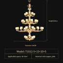 GobekUsa Luxe Jade Copper Living Room Chandelier