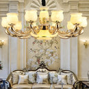 GobekUsa Luxe Jade Copper Living Room Chandelier