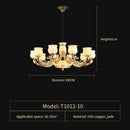 GobekUsa Luxe Jade Copper Living Room Chandelier