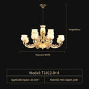 GobekUsa Luxe Jade Copper Living Room Chandelier