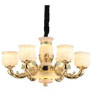 GobekUsa Luxe Jade Copper Living Room Chandelier