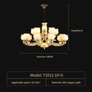 GobekUsa Luxe Jade Copper Living Room Chandelier