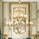 GobekUsa Luxe Jade Copper Living Room Chandelier