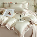 GobekUsa Luxe Lace Bedding Set: 1000TC Egyptian Cotton Duvet, Sheet, Pillowcases