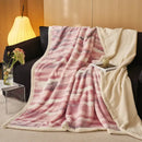 GobekUsa Luxe Leopard Rabbit Fur Blanket: Cozy Office & Sofa Throw, Skin-Friendly & Multi-Functional
