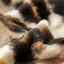 GobekUsa Luxe Leopard Rabbit Fur Blanket: Cozy Office & Sofa Throw, Skin-Friendly & Multi-Functional