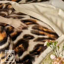 GobekUsa Luxe Leopard Rabbit Fur Blanket: Cozy Office & Sofa Throw, Skin-Friendly & Multi-Functional