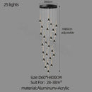 GobekUsa Luxe Loft Chandelier: Nordic Modern Style for Living Room, Hotel, or Apartment