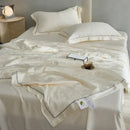 GobekUsa Luxe Lyocell Jacquard Summer Blanket with Mulberry Silk Fill Comforter