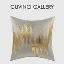 GobekUsa Luxe Metallic Stripes Velvet Cushion Cover: Midcentury Modern Throw Pillow Case