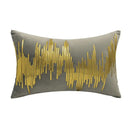 GobekUsa Luxe Metallic Stripes Velvet Cushion Cover: Midcentury Modern Throw Pillow Case