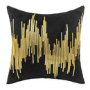 GobekUsa Luxe Metallic Stripes Velvet Cushion Cover: Midcentury Modern Throw Pillow Case