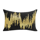 GobekUsa Luxe Metallic Stripes Velvet Cushion Cover: Midcentury Modern Throw Pillow Case
