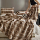 GobekUsa Luxe Milk Velvet Blanket: Thick & Cozy Faux Fur Throw for Home & Office