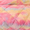 GobekUsa Luxe Mink Fleece Flannel Patchwork Quilt: Soft, Warm, & Cozy Gradient Bedclothes