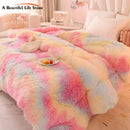 GobekUsa Luxe Mink Fleece Flannel Patchwork Quilt: Soft, Warm, & Cozy Gradient Bedclothes