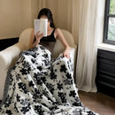 GobekUsa Luxe Mink Fur Jacquard Throw: Cozy Warmth & Style
