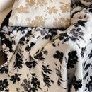 GobekUsa Luxe Mink Fur Jacquard Throw: Cozy Warmth & Style