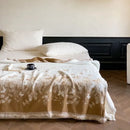 GobekUsa Luxe Mink Fur Jacquard Throw: Cozy Warmth & Style