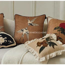 GobekUsa Luxe Oriental Floral Decorative Pillow Case: Traditional Elegance for Sofa Bed